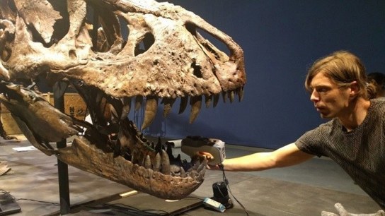 3D scanning a giant 66-million-year-old T-Rex skeleton