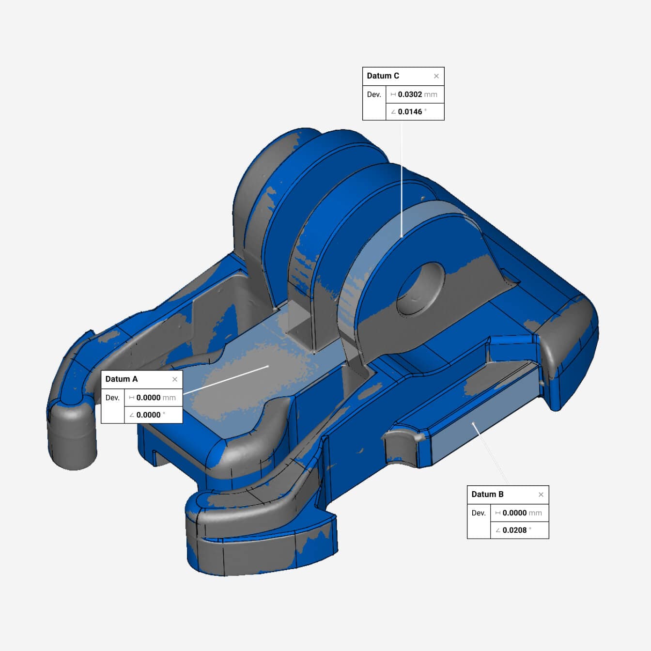 Datum alignment for scan-to-CAD