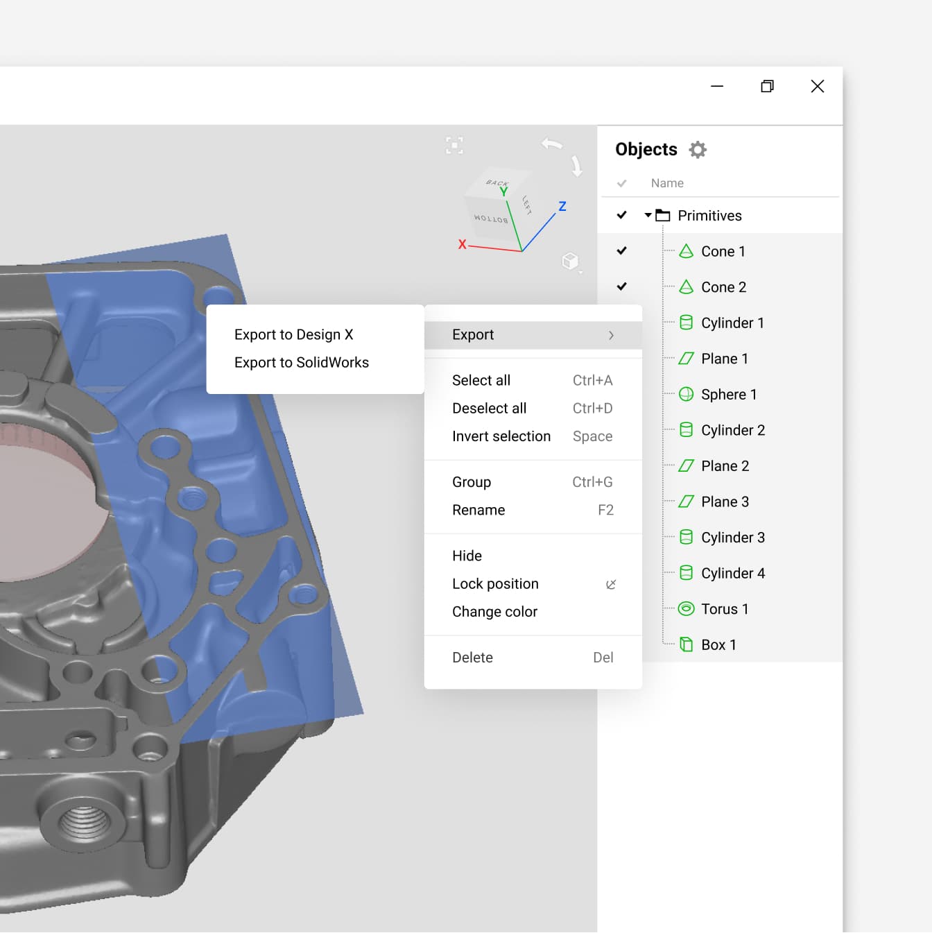 Direct integration with Design X and SOLIDWORKS for advanced manufacturing